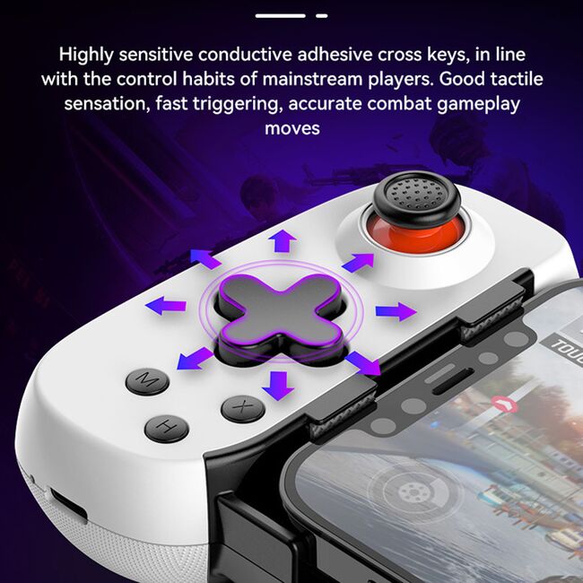 Gamepad Wireless Bluetooth 400mAh, Techsuit D6 DP, negru
