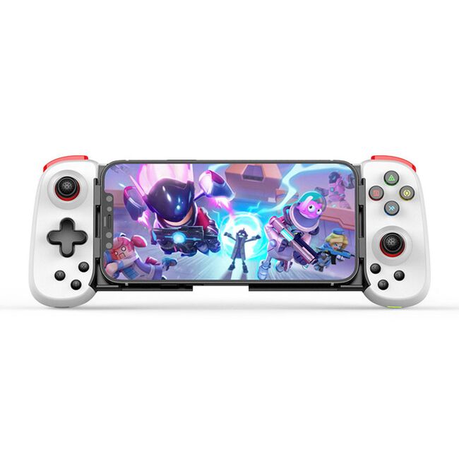 GamePad Controller Gaming Wireless pentru telefon Android, iOS, PC, PS, Bluetooth 5.0, 400 mAh, alb