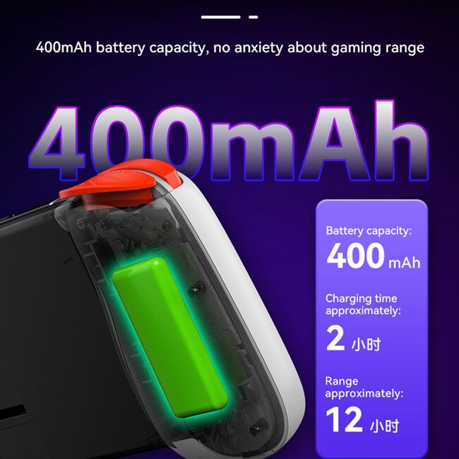 GamePad Controller Gaming Wireless pentru telefon Android, iOS, PC, PS, Bluetooth 5.0, 400 mAh, alb