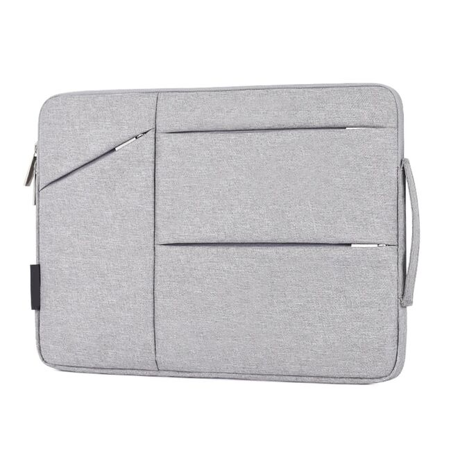 Husa pentru tableta universala 11-13 inch, eleganta si subtire, multiple compartimente si maner, protectie sporita, roz orhidee