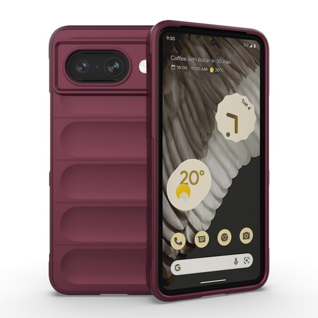 Husa pentru  Google Pixel 8a Liquid Silicone, Microfibre Lining, Non-Slip Airbag Design, bordeaux