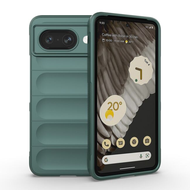 Husa pentru  Google Pixel 8a Liquid Silicone, Microfibre Lining, Non-Slip Airbag Design, verde