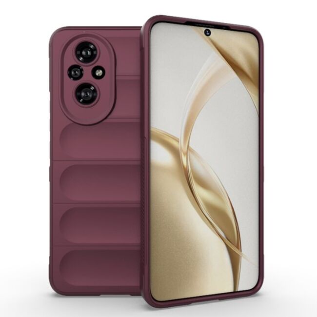 Husa pentru  Honor 200 Liquid Silicone, Microfibre Lining, Non-Slip Airbag Design, bordeaux