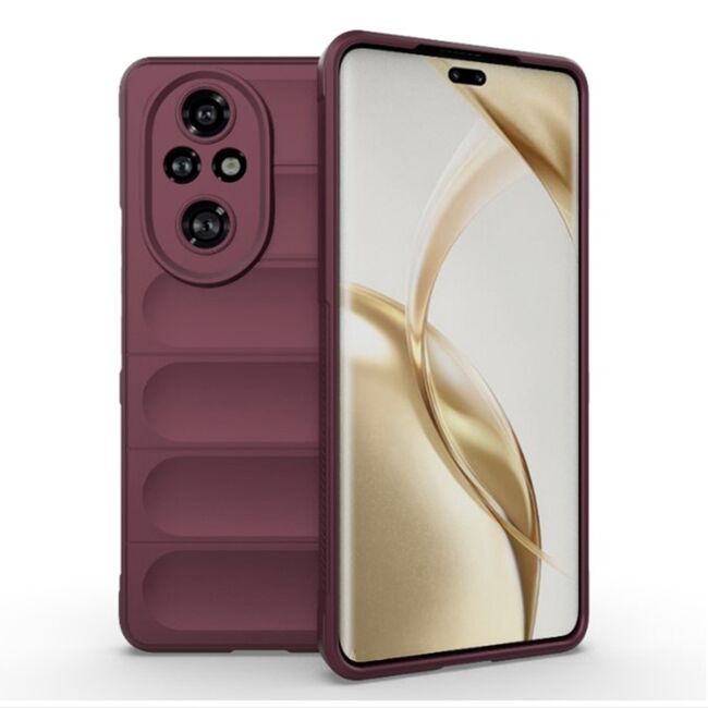 Husa pentru  Honor 200 Pro Liquid Silicone, Microfibre Lining, Non-Slip Airbag Design, bordeaux