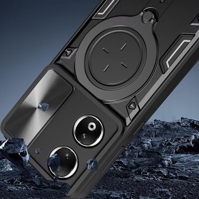 Husa pentru  Honor X7b cu protecție pentru cameră și suport magnetic integrat Ring Shockproof, mov