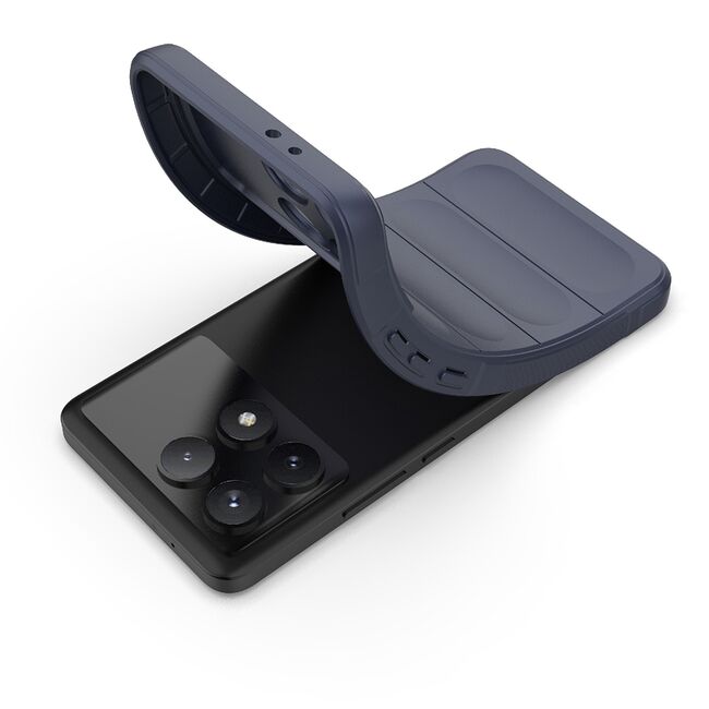 Husa pentru  Poco F6 Pro Liquid Silicone, Microfibre Lining, Non-Slip Airbag Design, albastru