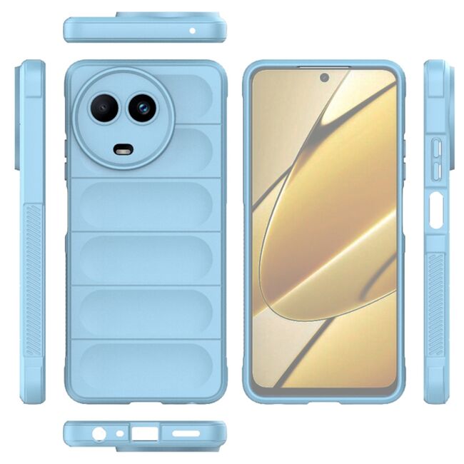 Husa pentru  Realme 11 Liquid Silicone, Microfibre Lining, Non-Slip Airbag Design, albastru