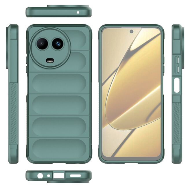 Husa pentru  Realme 11 Liquid Silicone, Microfibre Lining, Non-Slip Airbag Design, verde