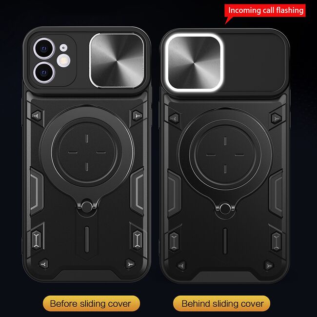 Husa pentru  iPhone 11 cu protecție pentru cameră și suport magnetic integrat Ring Shockproof, mov