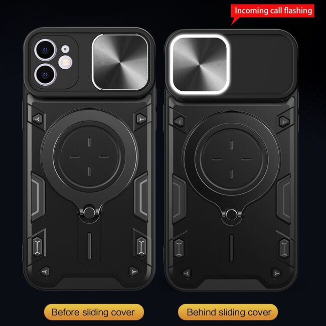 Husa pentru  iPhone 13 cu protecție pentru cameră și suport magnetic integrat Ring Shockproof, albastru