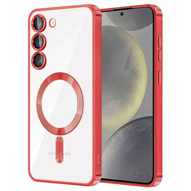 Husa pentru  Samsung Galaxy S23 Plus  cu MagSafe si protectie pentru lentile anti-shock 1.5 mm - rosu