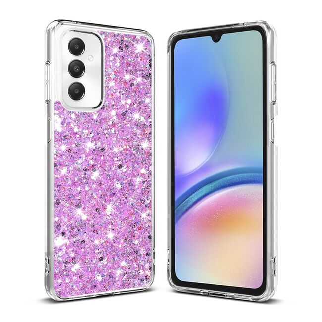Husa pentru  Samsung Galaxy A05s cu sclipici Liquid Crystal Glitter, magenta