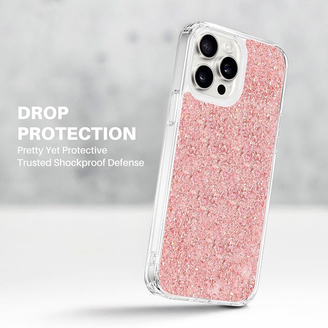 Husa pentru Poco X6 Pro cu sclipici Liquid Crystal Glitter, albastru