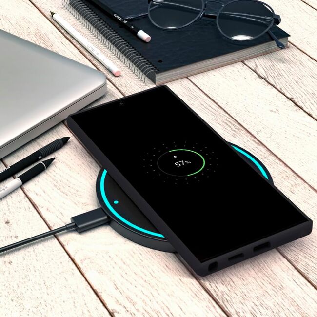 Husa pentru  Samsung Galaxy S24 Ultra Liquid Silicone, subțire, captusita cu microfibra, anti amprentă, protectie cameră foto, negru