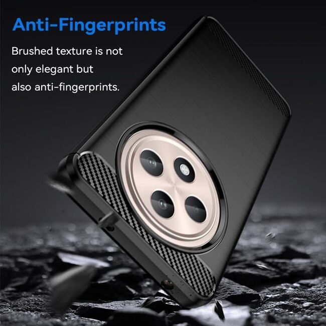 Husa pentru Oppo Reno 12F, 12FS Carbon Liquid Silicone, negru