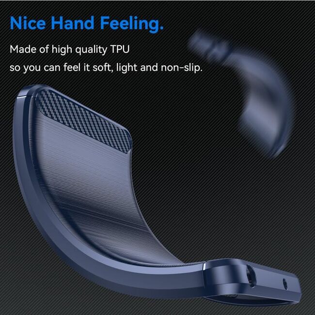Husa pentru Oppo Reno 12F, 12FS Carbon Liquid Silicone, albastru
