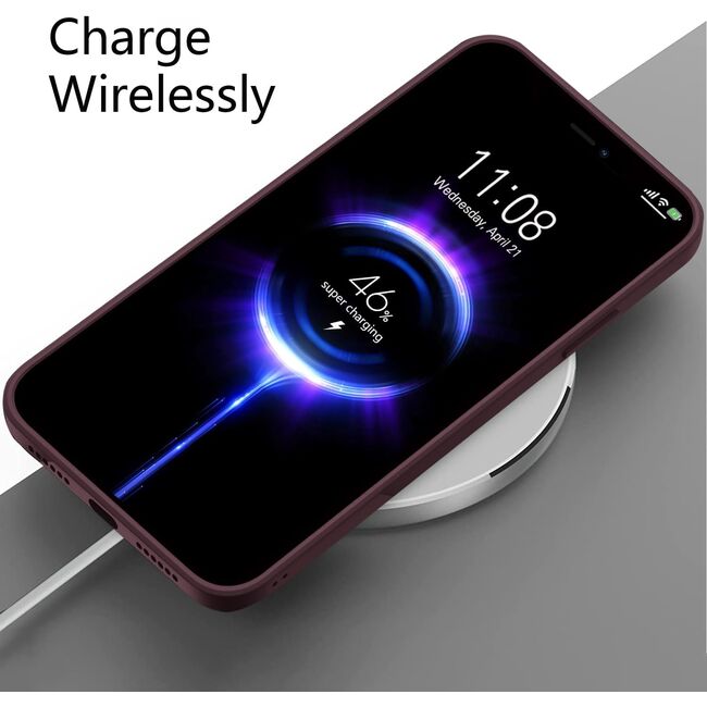 Husa pentru  iPhone 15 Pro Max Liquid Silicone, subțire, captusita cu microfibra, anti amprentă, protectie cameră foto, burgundy
