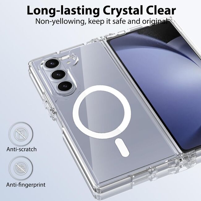 Husa pentru  Samsung Galaxy Z Fold 6 cu MagSafe Slim Anti-Shock 1.5mm, transparent