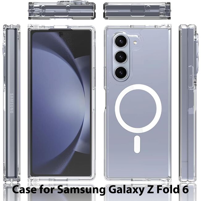 Husa pentru  Samsung Galaxy Z Fold 6 cu MagSafe Slim Anti-Shock 1.5mm, transparent