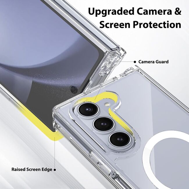 Husa pentru  Samsung Galaxy Z Fold 6 cu MagSafe Slim Anti-Shock 1.5mm, transparent