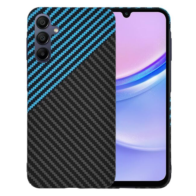 Husa pentru  Samsung Galaxy A15 CarbonFiber UltraSlim, Lightweight, negru