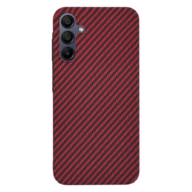 Husa pentru  Samsung Galaxy A15 CarbonFiber UltraSlim, Lightweight, burgundy