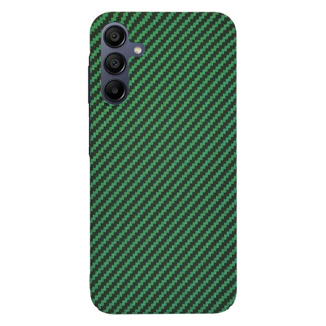 Husa pentru  Samsung Galaxy A15 CarbonFiber UltraSlim, Lightweight, verde