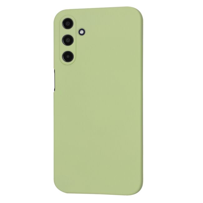 Husa pentru  Samsung Galaxy A15 Liquid Silicone, subțire, captusita cu microfibra, anti amprentă, protectie cameră foto, verde
