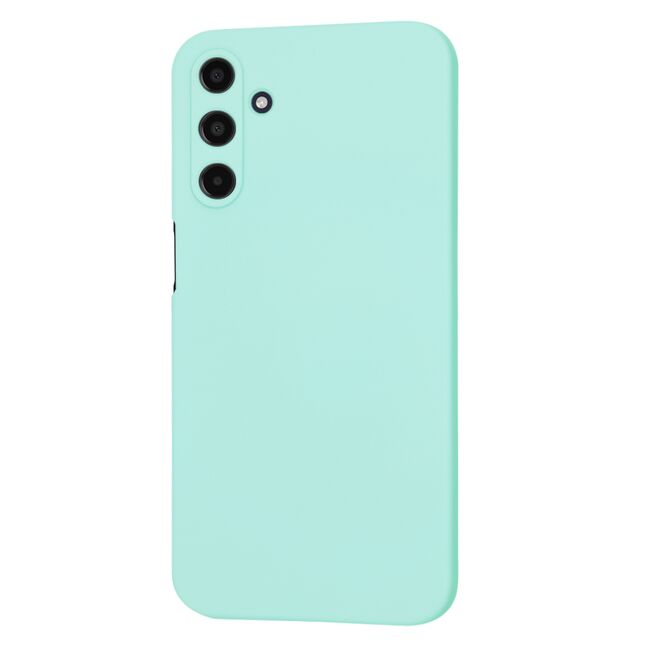 Husa pentru  Samsung Galaxy A15 Liquid Silicone, subțire, captusita cu microfibra, anti amprentă, protectie cameră foto, turcoaz