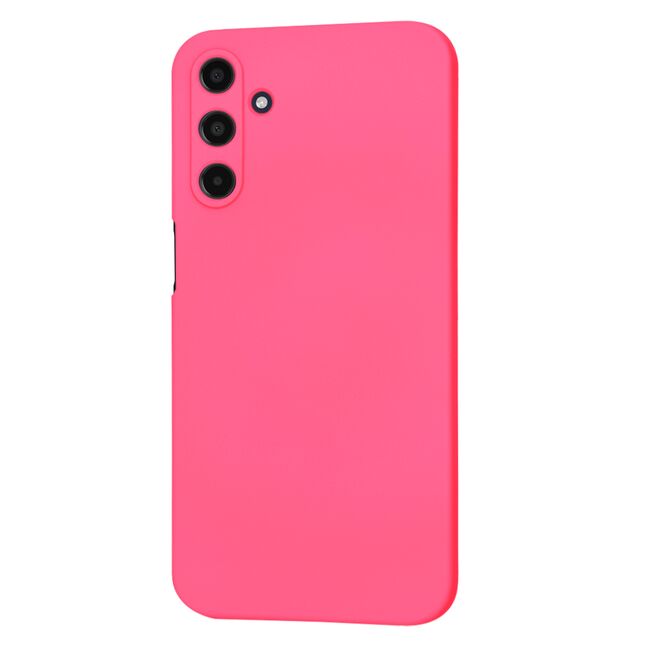 Husa pentru  Samsung Galaxy A15 Liquid Silicone, subțire, captusita cu microfibra, anti amprentă, protectie cameră foto, fucsia
