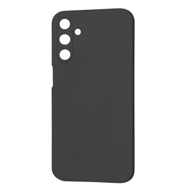 Husa pentru  Samsung Galaxy A15 Liquid Silicone, subțire, captusita cu microfibra, anti amprentă, protectie cameră foto, negru