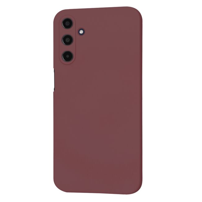 Husa pentru  Samsung Galaxy A15 Liquid Silicone, subțire, captusita cu microfibra, anti amprentă, protectie cameră foto, burgundy