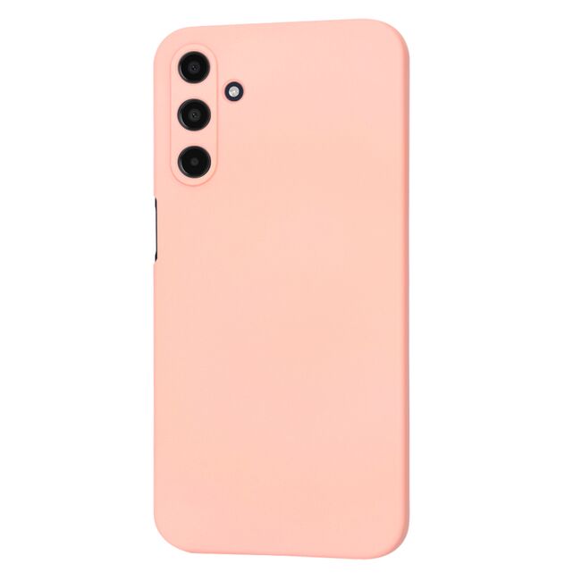 Husa pentru  Samsung Galaxy A15 Liquid Silicone, subțire, captusita cu microfibra, anti amprentă, protectie cameră foto, roz