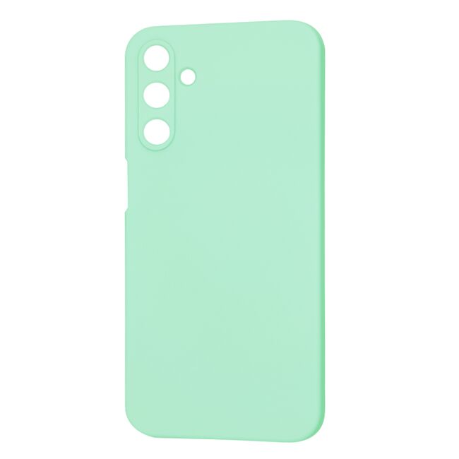 Husa pentru  Samsung Galaxy A15 Liquid Silicone, subțire, captusita cu microfibra, anti amprentă, protectie cameră foto, verde deschis