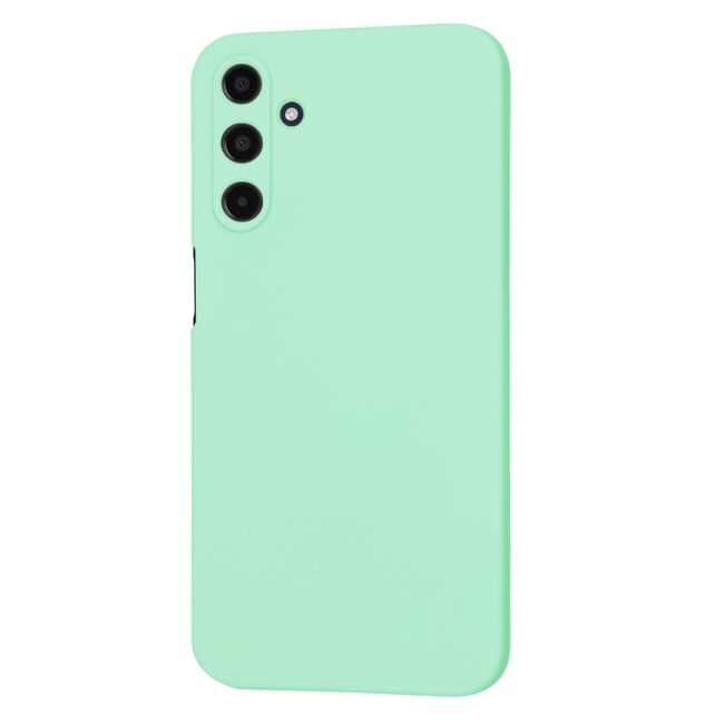 Husa pentru  Samsung Galaxy A15 Liquid Silicone, subțire, captusita cu microfibra, anti amprentă, protectie cameră foto, verde deschis