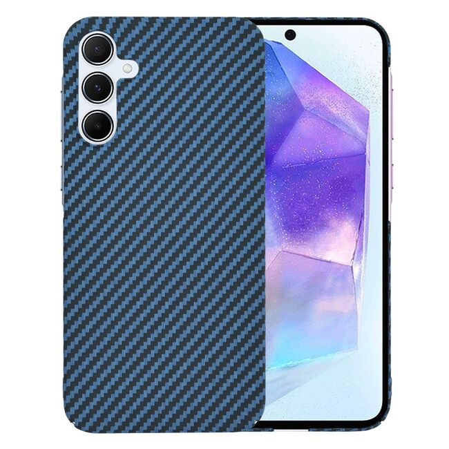 Husa pentru  Samsung Galaxy A55 CarbonFiber UltraSlim, Lightweight, albastru