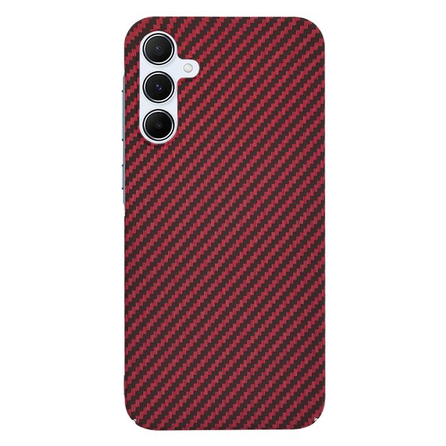 Husa pentru  Samsung Galaxy A55 CarbonFiber UltraSlim, Lightweight, burgundy