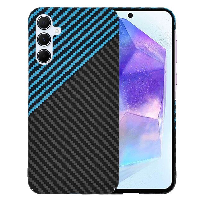 Husa pentru  Samsung Galaxy A55 CarbonFiber UltraSlim, Lightweight, negru