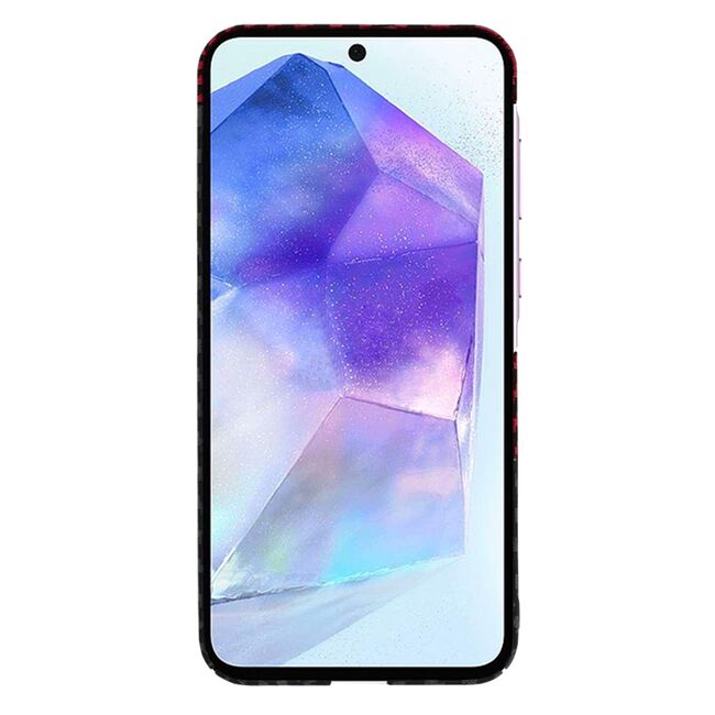Husa pentru  Samsung Galaxy A55 CarbonFiber UltraSlim, Lightweight, negru