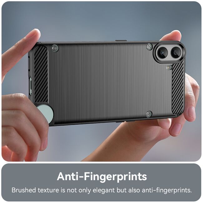 Husa pentru Nothing CMF Phone 1 Carbon Liquid Silicone, negru