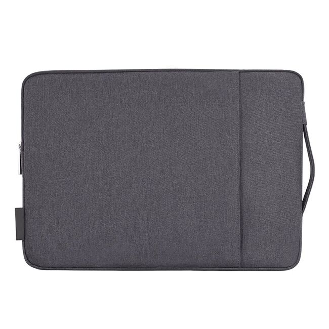Geanta pentru laptop 13 - 14 inch MacBook, Microsoft, Dell, HP, Lenovo, eleganta si subtire, protectie sporita, gri inchis