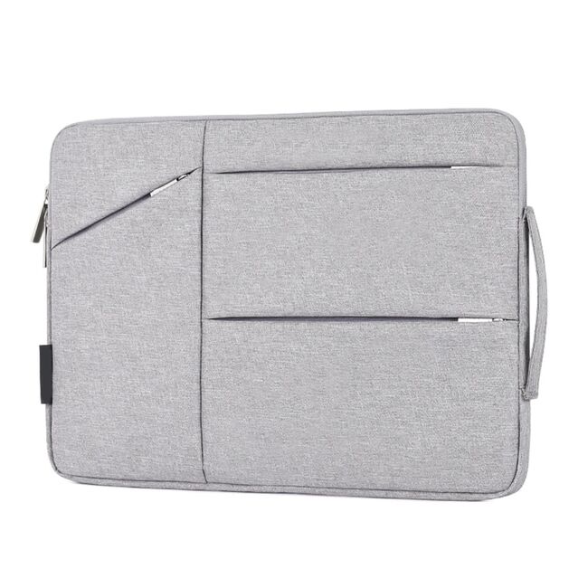 Husa pentru tableta universala 11-13 inch, eleganta si subtire, multiple compartimente si maner, protectie sporita, albastru inchis