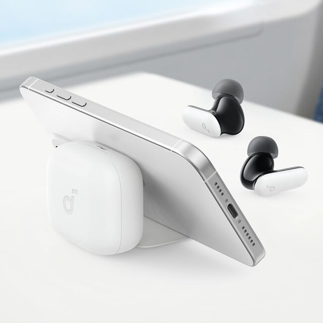 Casti Bluetooth TWS, Noise Cancelling Anker SoundCore P30i, alb
