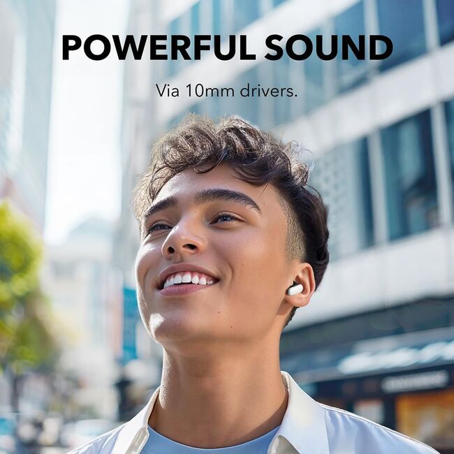 Casti Bluetooth TWS, Noise Cancelling Anker SoundCore P30i, alb