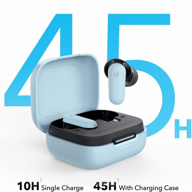 Casti Bluetooth TWS, Noise Cancelling Anker SoundCore P30i, albastru