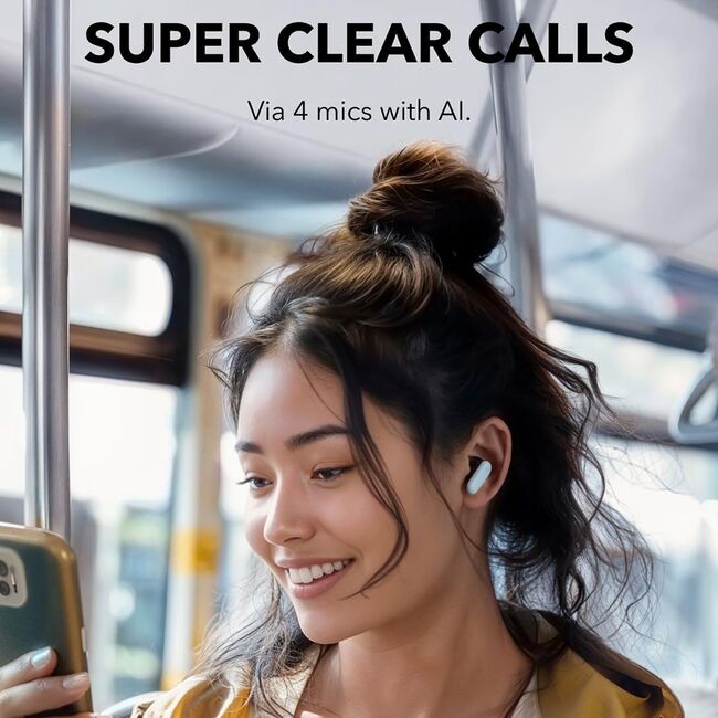 Casti Bluetooth TWS, Noise Cancelling Anker SoundCore P30i, albastru