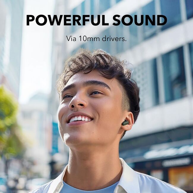 Casti Bluetooth TWS, Noise Cancelling Anker SoundCore P30i, verde