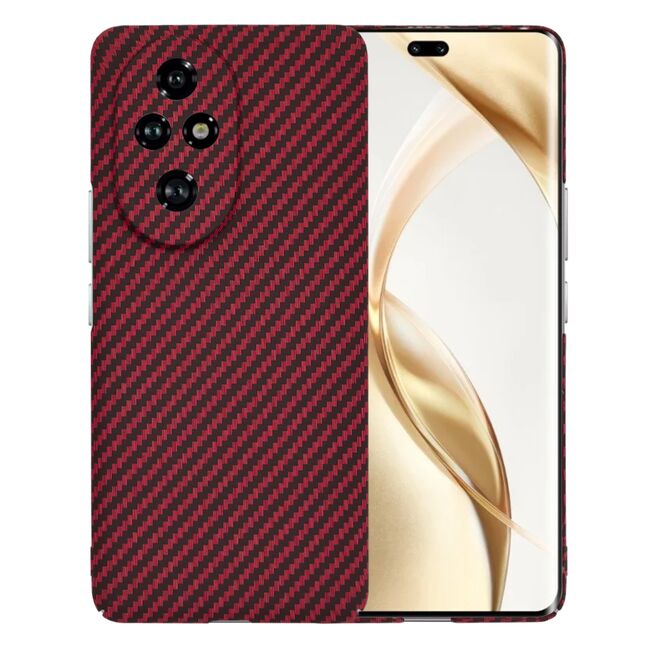Husa pentru  Honor 200 Pro CarbonFiber UltraSlim, Lightweight, burgundy