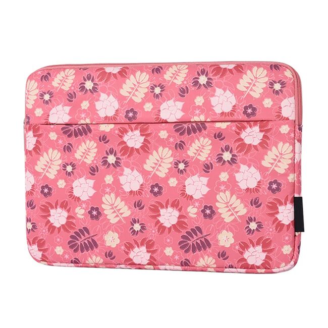 Husa pentru laptop 13-14 inch, eleganta si subtire, compartimente multiple, roz cherry