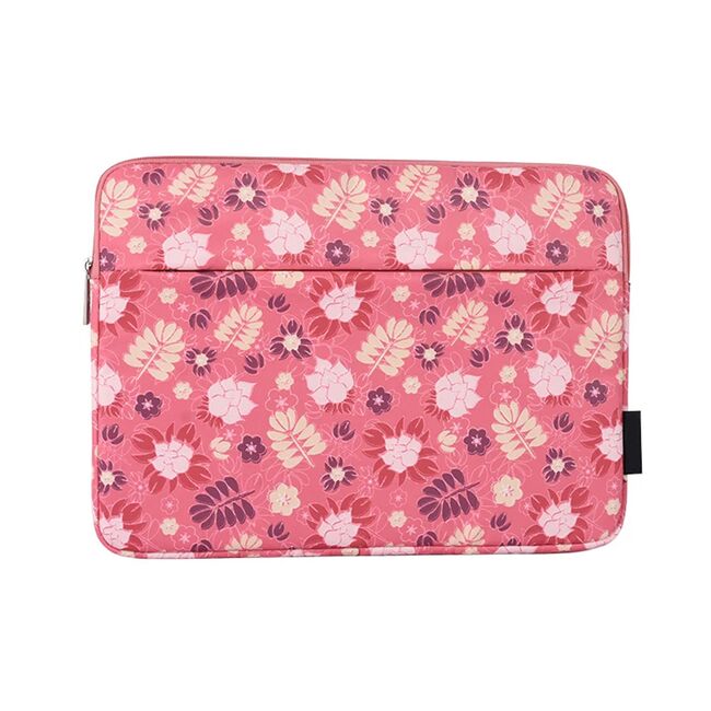 Husa pentru laptop 13-14 inch, eleganta si subtire, compartimente multiple, roz cherry